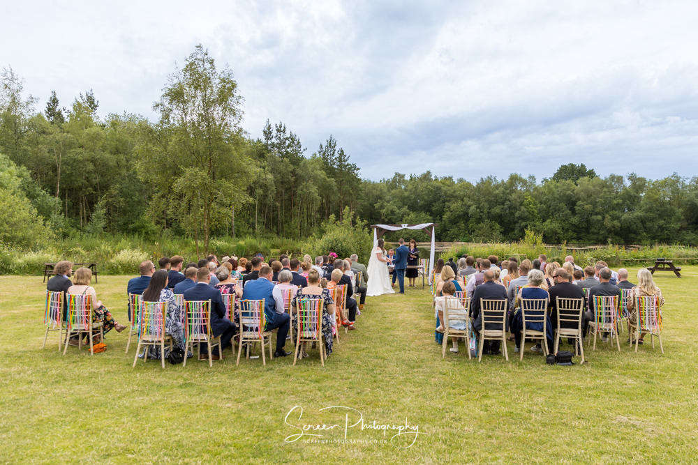 Peak District darwin lake holiday village outdoor wedding ceremony