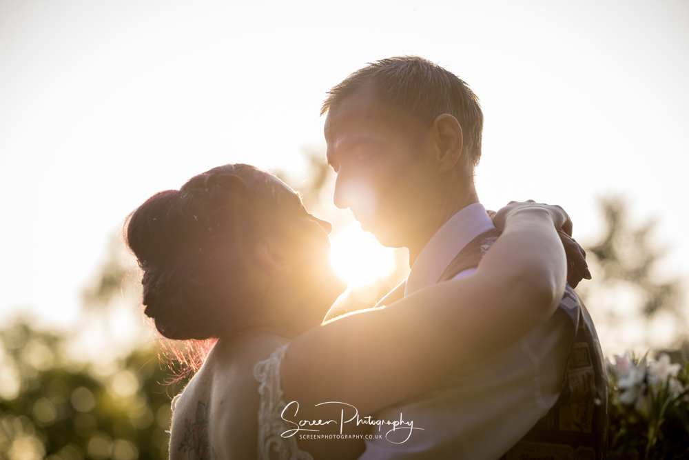 derby conference centre couple bride groom sunset