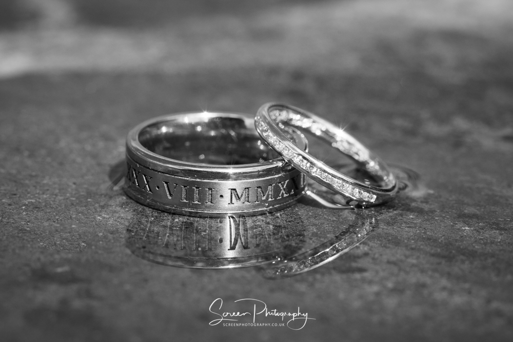 wedding rings bands grange fields derby wedding venue reflection reflecting