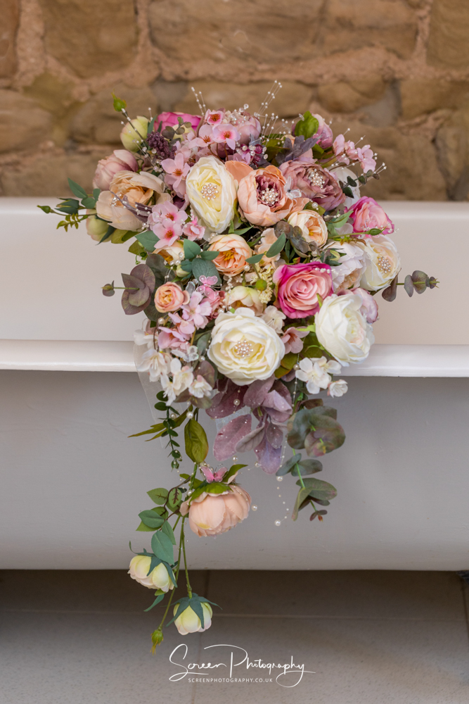 Horsley Lodge Derbyshire Peak District wedding golf venue  bridal suite flowers bouquet 