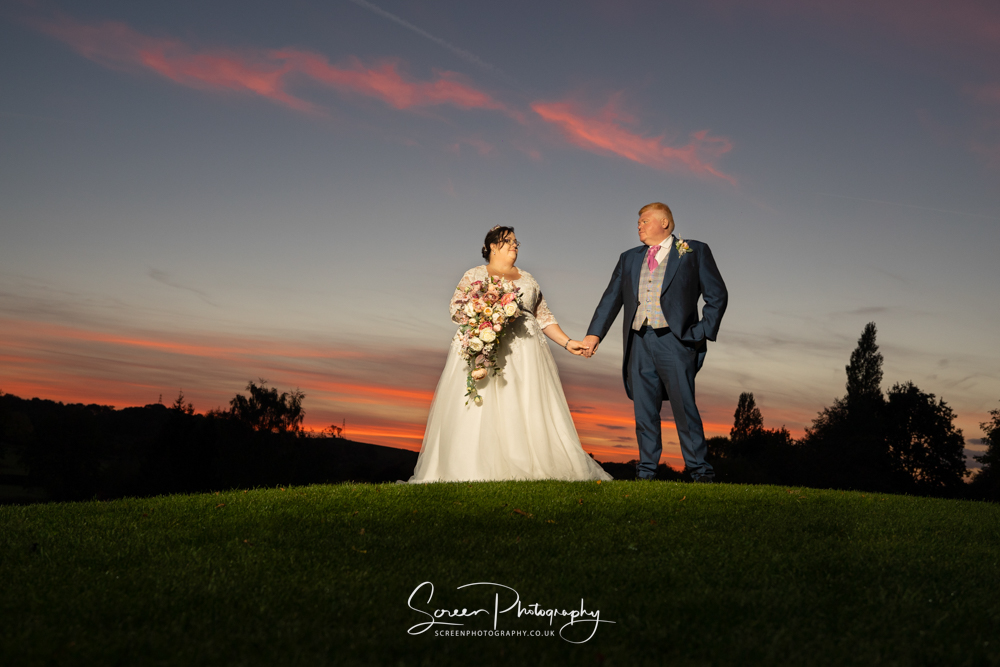 Horsley Lodge Derbyshire Peak District wedding golf venue sunset dusk blue hour 