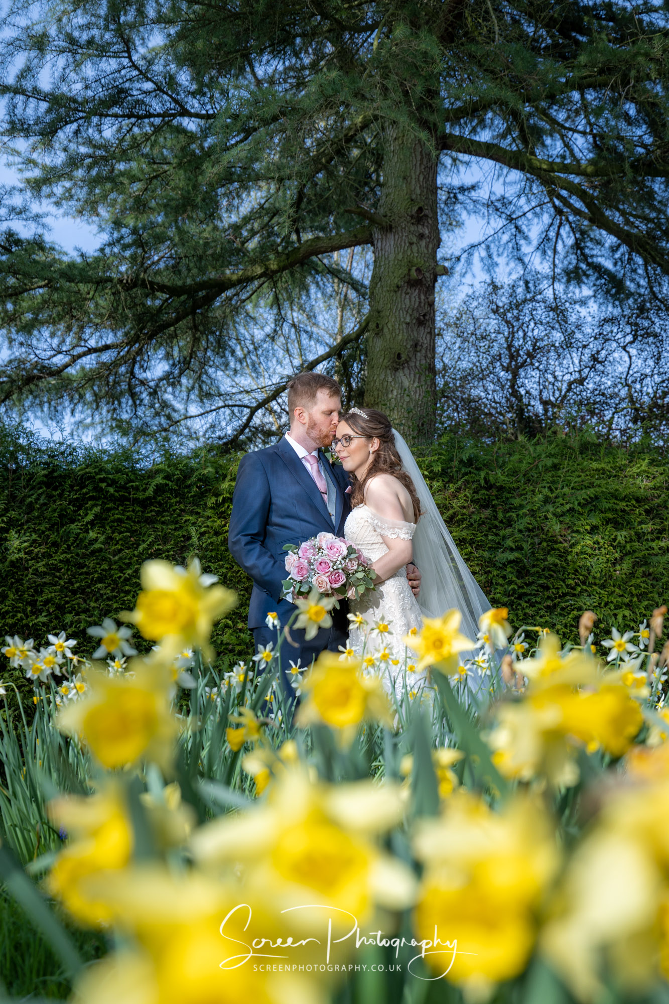 The Shottle Hall Estate Wedding Venue Derby Derbyshire easter Sunday daffodils flowers
