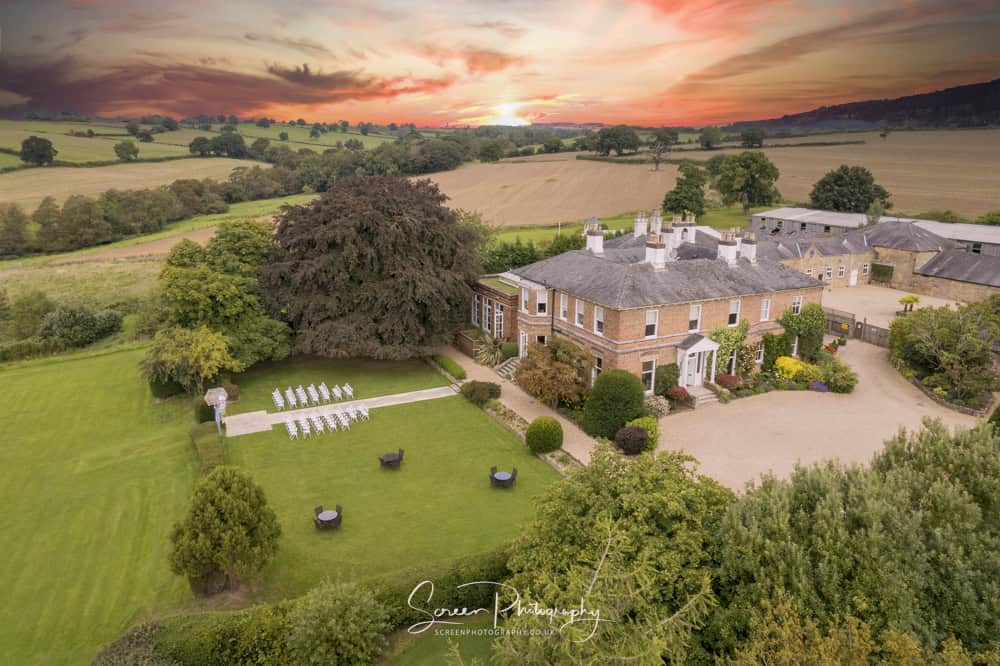 Shottle Hall Derby Wedding Photographer Venue Sunset