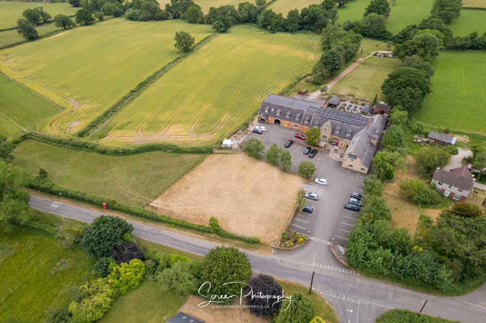 The white hart inn moorwood moor Alfreton wedding venue photography drone aerial front rear gardens