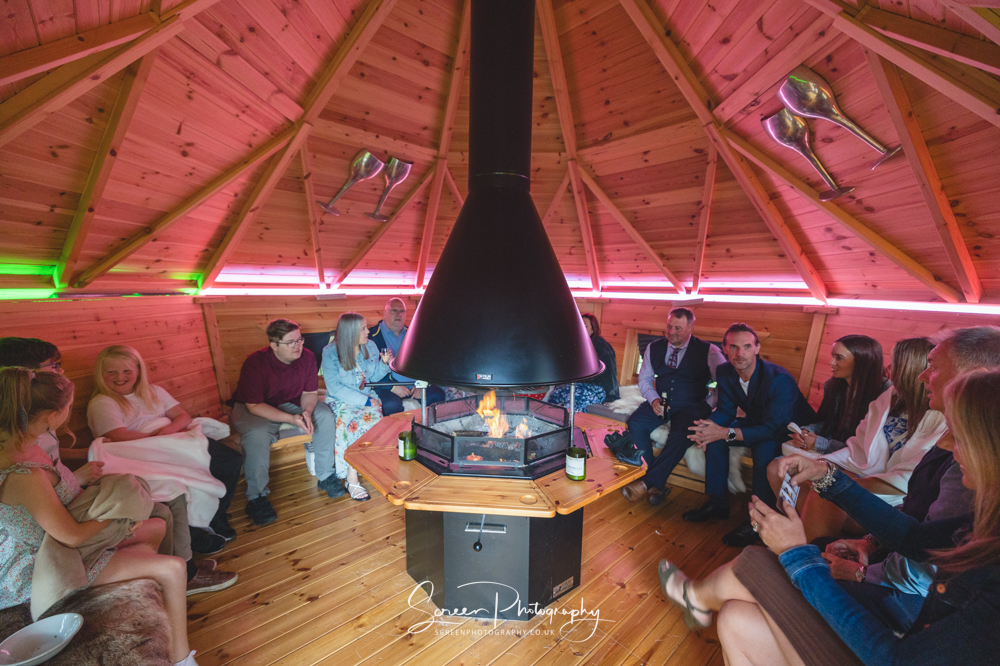 Overgrown Acres tipi countryside wedding venue Nottingham chill out den wooden hut fire cosy