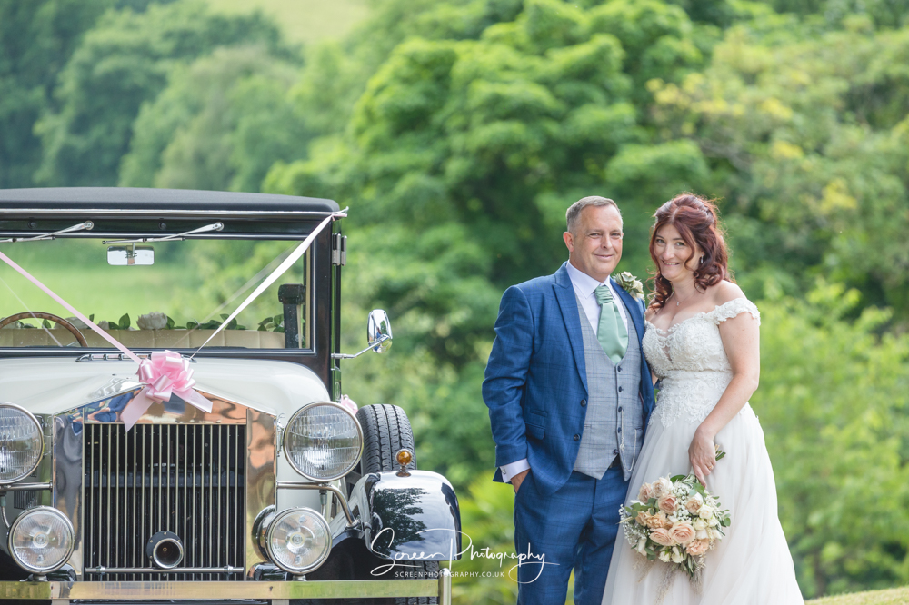 The white hart inn moorwood moor Alfreton wedding venue photography classic car bride groom countryside