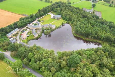Darwin Lake aerial drone view of complex
