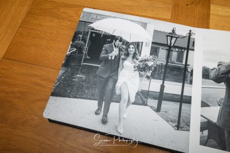 wedidng album page open