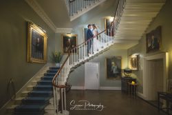 norwood park wedding photography bride groom on stairs