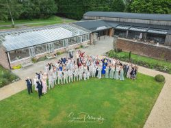 Foxtail barns drone wedding photographer