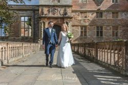 rufford wedding photography bride groom walking