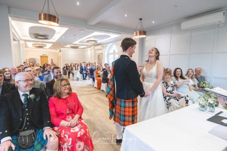 darwin lake wedding photography bride groom indoor ceremony