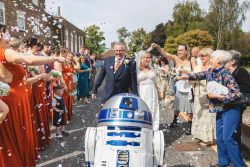 R2D2 derby conference centre wedding venue confetti