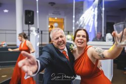 derby conference centre party fun groom and bridesmaid