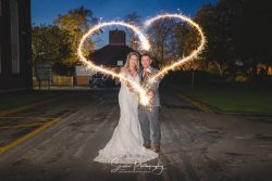 derby conference centre wedding photography bride groom with sparklers