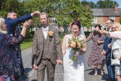 derby conference centre wedding photography bride groom confetti