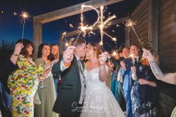 stretton manor barn wedding photography bride groom with sparklers
