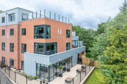 commercial drone nottingham aerial view of outram fields residential care home in Sheffield