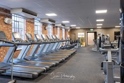 commercial photography nottingham of gym treadmills and weight lifting equipment