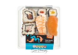 commercial photography nottingham fish sushi selection super market meal deal menu option prawn salmon rice