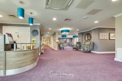 commercial photography nottingham residential care home house reception room corridor and coffee seating area